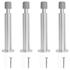 緩衝門擋 平面 銀色, 4入