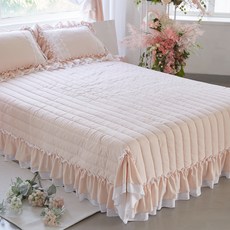 Ryugeumsuk 法式花園絲滑水洗絎縫荷葉邊床罩