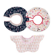 Hararoi Picnic Baby圍兜 3入, 混色