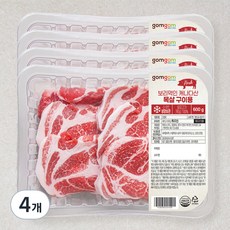 곰곰 보리먹인 캐나다산 목살 구이용 (냉장), 600g, 4개