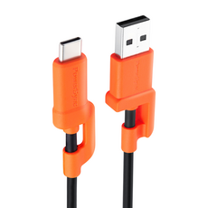 PowerSync 群加 3A快充傳輸線USB-Type-C C2A-CB020, 2m, 橘, 1條