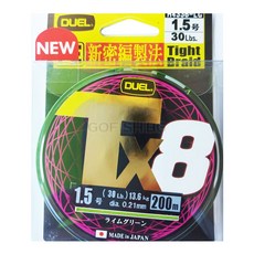 DUEL TX8 PE線 H4336-5C 1.5號, 五彩, 1捲