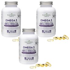 NATURAL immix Omega 3 Plus 維生素 D 1200 144.24g, 120顆, 3罐