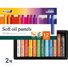Artmate 專家用軟式油畫棒, 2個, 12色