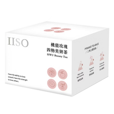 IISO 機能玫瑰四物美妍茶, 9.5g, 12包, 1盒