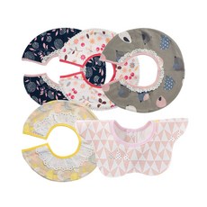 Hararoi Picnic Baby圍兜 5入, 混色