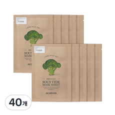 SKINFOOD 舒肥面膜 綠花椰菜 18g, 1入, 40個