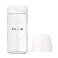 모윰 안심코팅 노꼭지 유리 젖병 단품, 화이트, 240ml, 1개