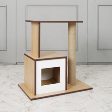 CHANNELPET 女王貓跳台 甜美原木 n001, 橡木 + 白色, 1個