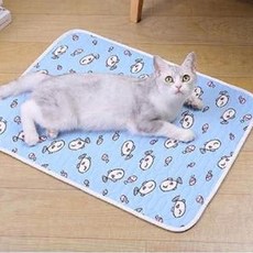 毛皇上 乳膠涼感墊, 藍色小魚, 1個