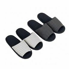 Sweet Home Slippers Souffle系列室內拖鞋組 2雙, 米色+深灰色, 1組