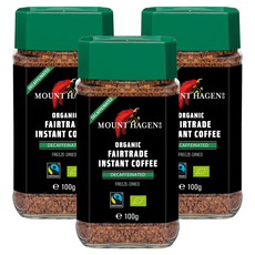 MOUNT HAGEN 罐裝低咖啡因即溶咖啡, 100g, 3個