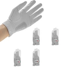 [쿠팡수입] 바이블러 남성용 논슬립 실리콘 골프장갑 왼손용, 그레이, 5개