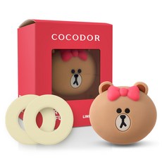 코코도르 라인프렌즈 차량용 방향제 통풍구형 세트, 1세트, 초코(블랙체리)