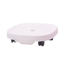 natureahn 方形移動式接水盤花盆底座, 白色