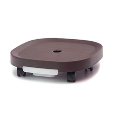 네이처안 이동식 물받이 화분 받침대 사각, 브라운, 1개