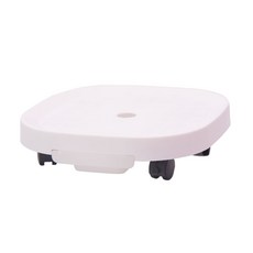 네이처안 이동식 물받이 화분 받침대 사각, 화이트, 1개