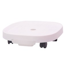 네이처안 이동식 물받이 화분 받침대 사각, 화이트, 1개