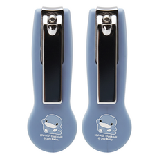 KU.KU Duckbill 酷咕鴨 嬰兒安全指甲剪 不鏽鋼材質 圓環設計 可拆把手, 2個