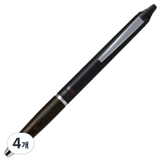 한국파이롯트 프릭션 볼 노크 존 볼펜 우드 0.5mm, 다크브라운(바디), 블랙(잉크), 4개