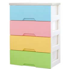 보노하우스 국내 제조 모던플러스 화이트 오크상판 서랍장, 혼합, 4단