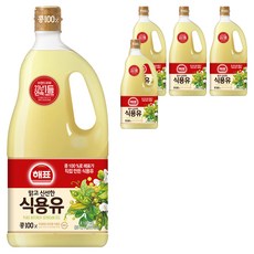 사조 해표 콩기름 식용유, 1.8L, 5개