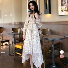 POPLARNC 皇后荷葉邊連身裙, 米色