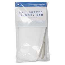 SHIMOYAMA 白色丸形衣物洗衣袋 2入裝, 灰色拉鍊, 1組