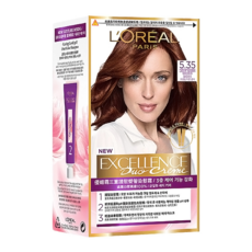 L'OREAL PARiS 巴黎萊雅 台灣公司貨 優媚霜三重護髮雙管染髮霜, 5.35 淺暖栗棕, 1組