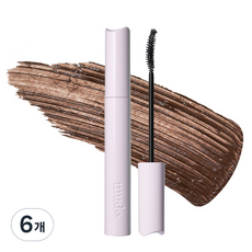 mude. Inspire 捲翹睫毛膏 8ml, 纖長棕, 6個