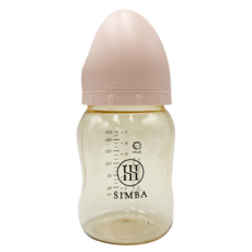 Simba 小獅王辛巴 蘊蜜鉑金PPSU寬口防脹氣奶瓶 新生適用, 栗粉, 200ml, 1瓶