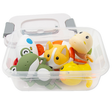 OhBabyLaugh 洗澡發條戲水玩具5件組, 多色, 1組