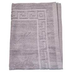 LIFE 來福牌 PA0732浴墊 萬字邊-1 320G 100%棉 台灣製, 52 x 76cm, 灰色, 1個