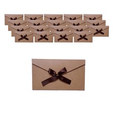 Maket Gamseong 緞帶素色信封, 棕色, 20個