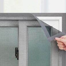 QUECHUNG 一般防蟲網 黑色+灰色魔鬼氈, 1個