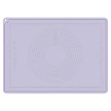 OMG 北歐風 抗菌級矽膠刻度烘焙墊/不沾和麵墊 夢幻紫, 1個