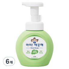 아이깨끗해 항균 폼 핸드솝 청포도향, 250ml, 6개