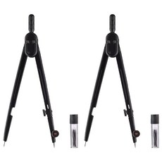 Sevenzip 經典款金屬黑色圓規, 2個