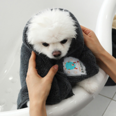 CHOCOPET house Monster 寵物毛巾, 深灰色, 1個