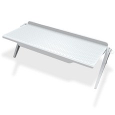 맥라이프 베이섬 TV 모니터 셋탑박스 접이식 받침대 선반 300mm, 화이트, 1개