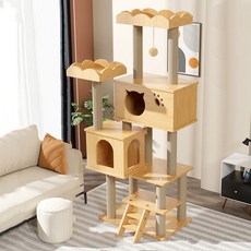 큐러스펫 고양이 가구 스크래쳐 대형 캣타워, 혼합색상, 1개