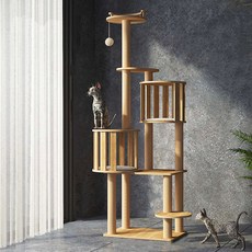 큐러스펫 고양이 숨숨집 대형 캣타워 스크래쳐 장난감, 1개