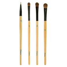 Galatea 葛拉蒂 彩顏系列 馬毛閃亮眼影刷 4入組 頂級馬毛製成 抓粉力UP 柔軟親膚, 1組