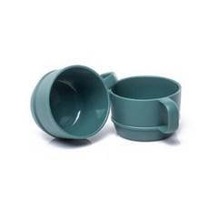 NIneware 韓國產Ordinary手把湯杯, 復古綠色, 1組