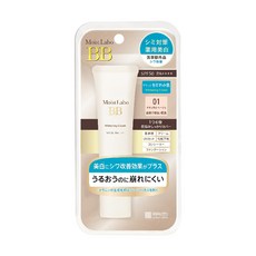 MEISHOKU 明色 MoistLabo美白精華BB霜 SPF50+ PA++++, 高遮瑕 高持妝 高耐汗, 01白皙, 30g, 1條