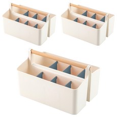 윰스 대용량 마카펜 연필꽂이 8칸 다용도 데스크 정리함, 블루, 3개