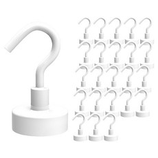 리빙홈디테일 초강력 컬러 고리자석, 화이트, 24개