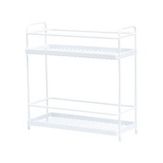 엠에스리빙 국산 2단 양념통 와이어 선반, 화이트, 1개