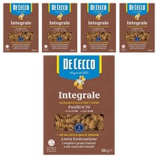 데체코 통밀 푸실리 인테그랄레, 500g, 5개