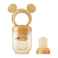 JOONIE無色素果汁篩矽膠牙膠不變色嬰兒果汁篩水果篩, 1個（本體+果汁網S+果汁網M）, 混合顏色